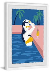 "Pool Drink" Framed Painting Print, 20"x30"
