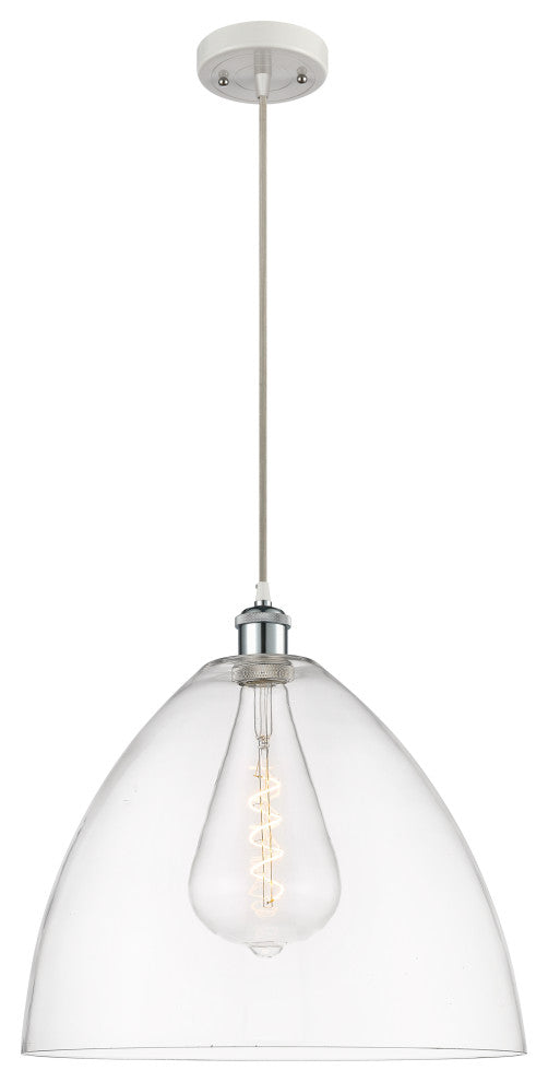 Innovations 516-1P-WPC-GBD-162-LED 1-Light Pendant, White, Polished Chrome