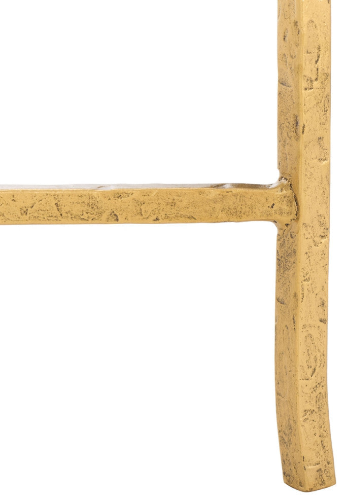 Safavieh Couture Tauri Metal Coffee Table, Brass/Clear