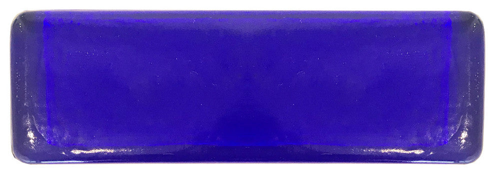 2x6 Field Tile Hand Poured Glass Tile, Cobalt