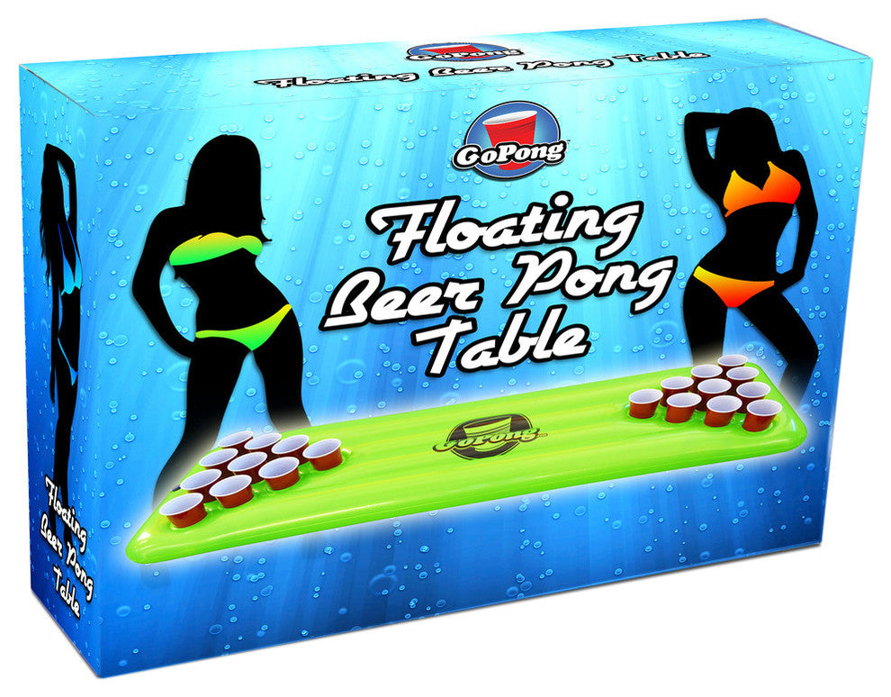 Pool Pong Table, Inflatable Floating Beer Pong Table, Includes 3 Balls