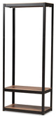 Modern Black Finished Metal 3-Shelf Free Standing Closet Storage Organizer