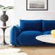 Sofa, Velvet, Blue Navy, Modern, Living Lounge Room Hotel Lobby Hospitality