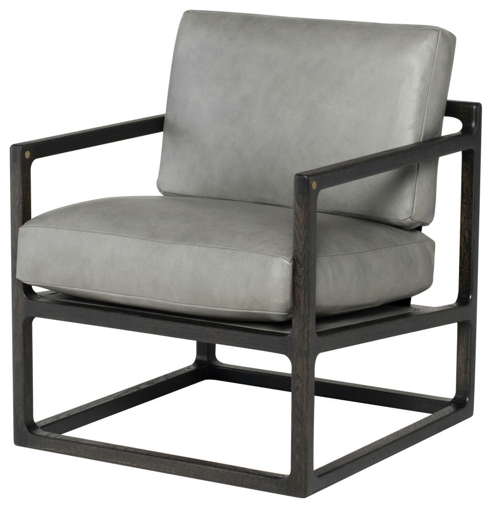 Lian Dove Leather Occasional Chair