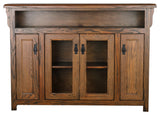59" Wide Mission Tall Entertainment Console, Aqua Oak