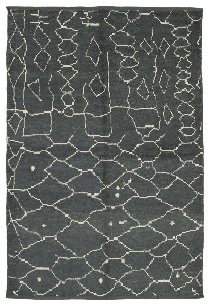 Rug N Carpet - Handmade Unique 6' 4'' x 9' 1'' Moroccan Area Rug