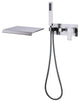 Wall Mounted Pressure Balanced Roman Tub Faucet with Hand Shower, Brushed Nickel