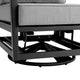 Caymen 5-Piece Black Aluminum Outdoor Seating Set With Dark Gray Cushions