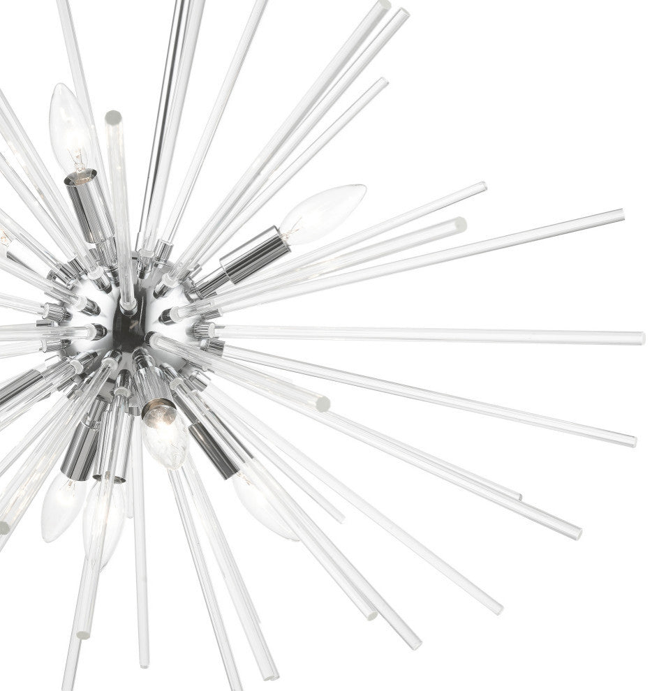Utopia 9 Light Polished Chrome Large Pendant Chandelier