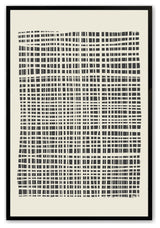 Satin Black 18" x 24" Cross Hatched Lines Framed Print