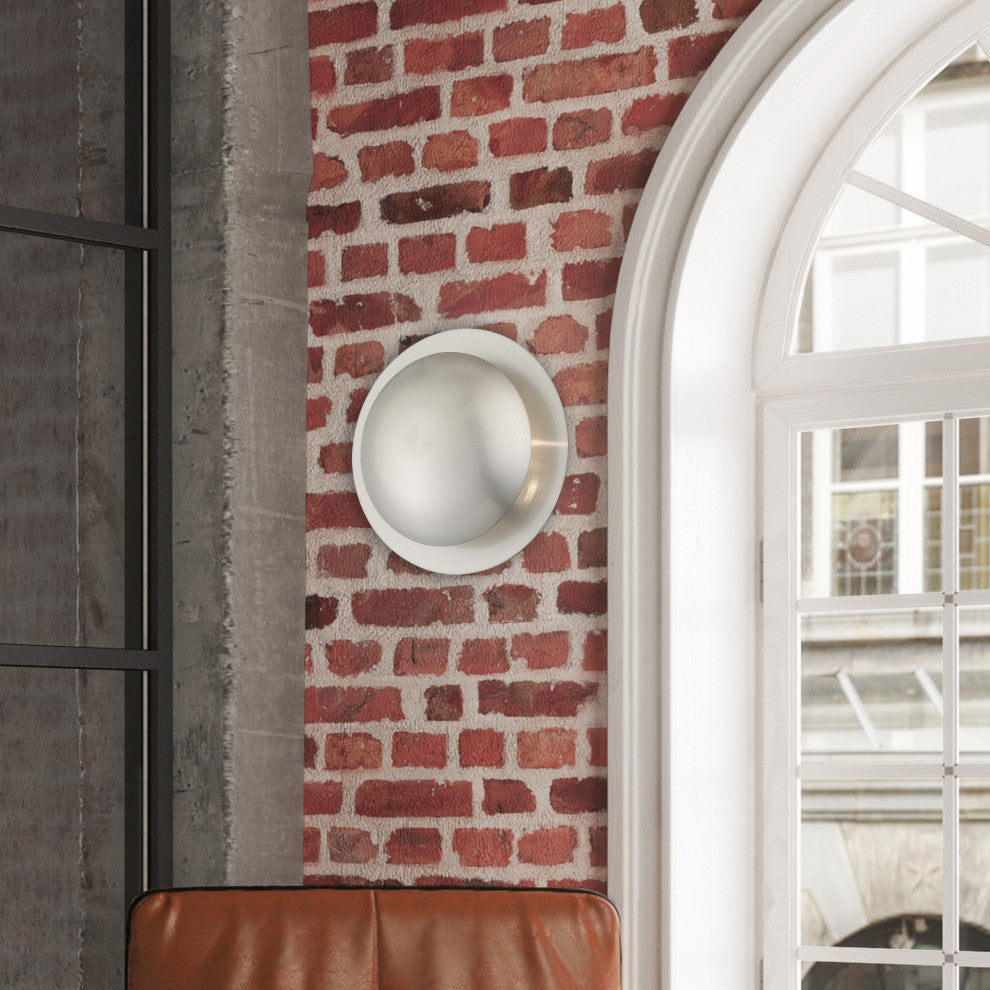 Livex Lighting Ventura 2-Light Brushed Nickel Medium Semi-Flush/Wall Sconce