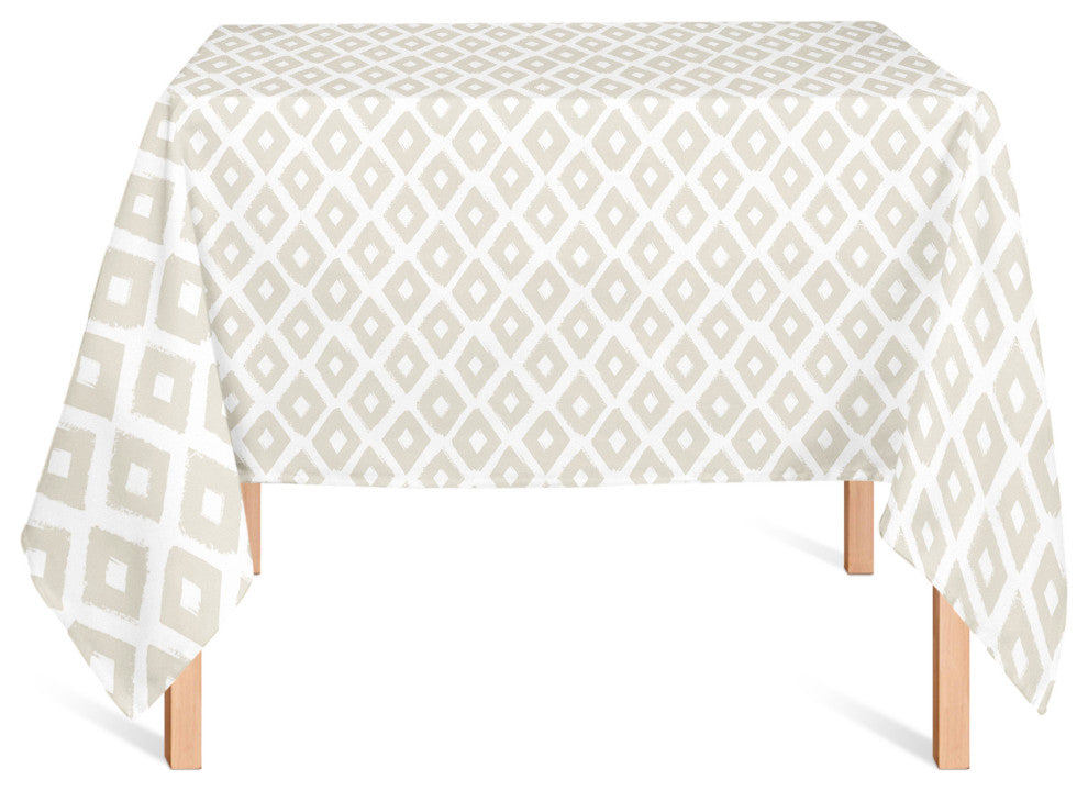Gray Brush Diamond 58x58 Tablecloth