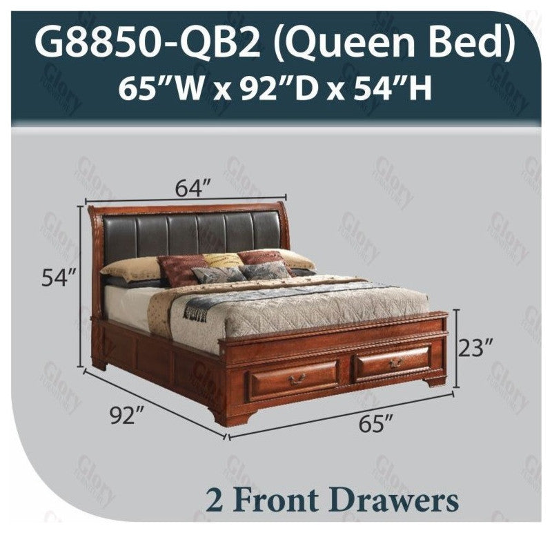 Blair Storage Bed, Cherry, Queen