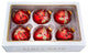 Kurt Adler 80MM Red With Music Notes Glass Ball Ornaments, 6-Piece Set