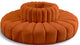 Arc Upholstered Outward Curved Modular Sectional, Cognac, 8-Piece: Reverse Corner (8), Velvet