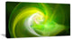 Green Fractal Abstract Illustration, Abstract Canvas Wall Art, 40x20