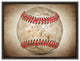 Sylvie Vintage Hardball Framed Canvas by Shawn St. Peter, Gray 18x24