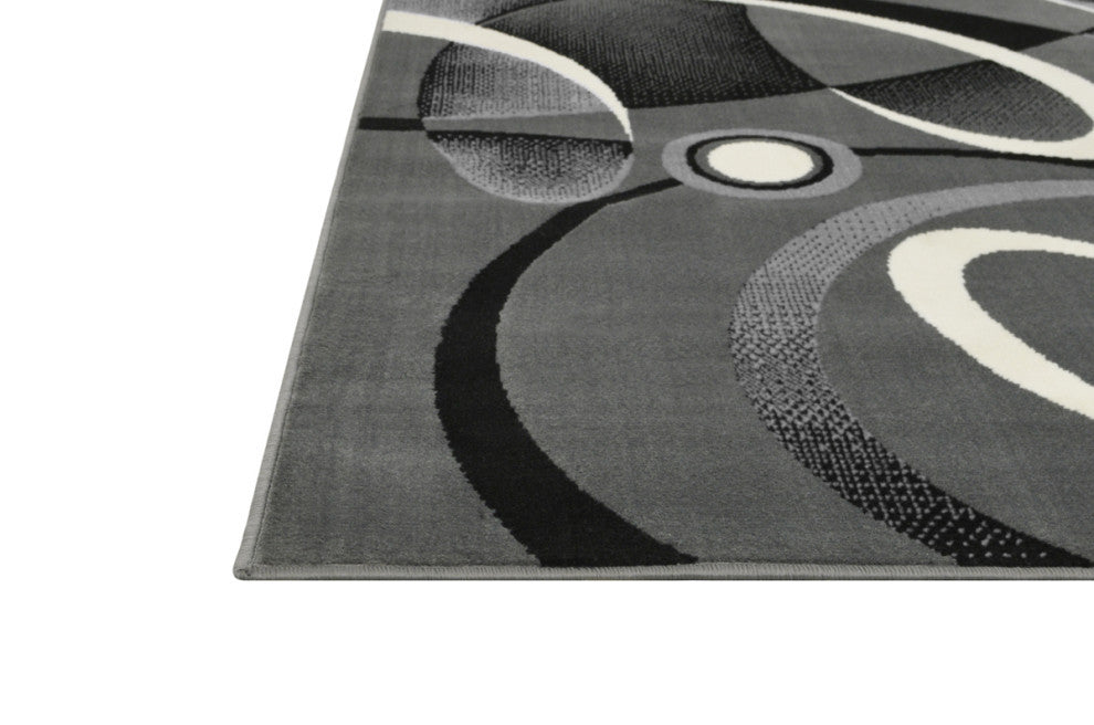 Modern Accent Rug, Gray, 7'0"x5'2"