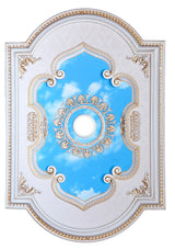 Artistry Lighting, Rectangular 51" x 36" White Ceiling Medallion, (Art0913-F1-022)