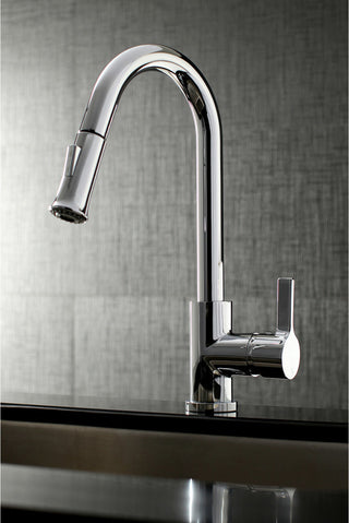 Gourmetier Pull-Down Kitchen Faucet, Polished Chrome