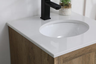 Home Living Single 18" Bathroom Vanity (Natural Oak)