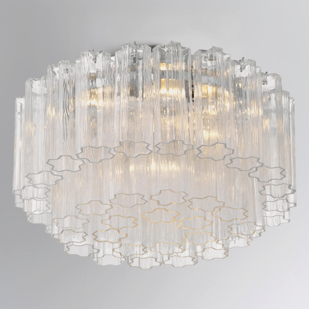 Crystorama Lighting Group ADD-321-CL Addis 7 Light 22"W Flush - Polished Chrome