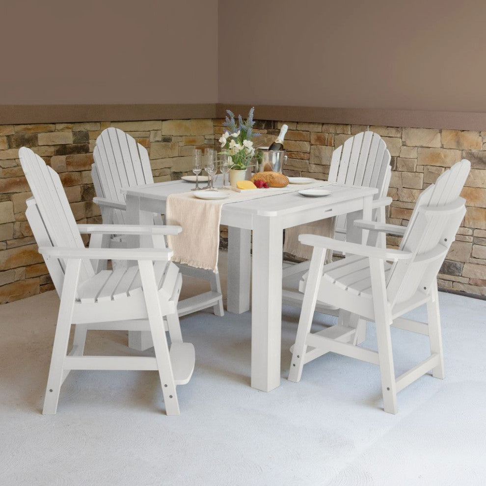 Hamilton 5-Piece Square Counter-Height Dining Set, White