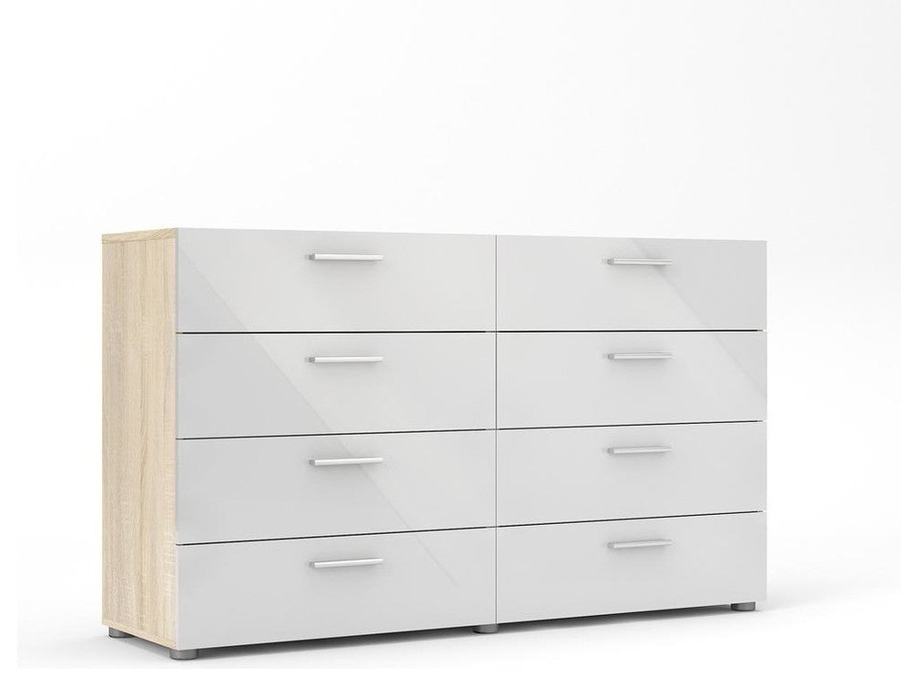 8 Drawer Double Dresser, Oak