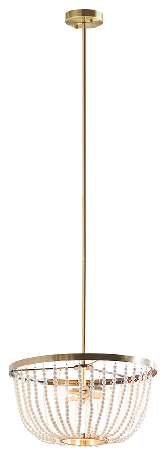 Hampton Hill Melrose Beads Detailing Brass Finish Chandelier