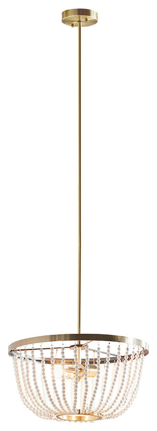 Hampton Hill Melrose Beads Detailing Brass Finish Chandelier