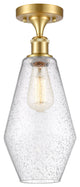 Innovations 516-1C-SG-G654-7-LED 1-Light Semi-Flush Mount, Satin Gold
