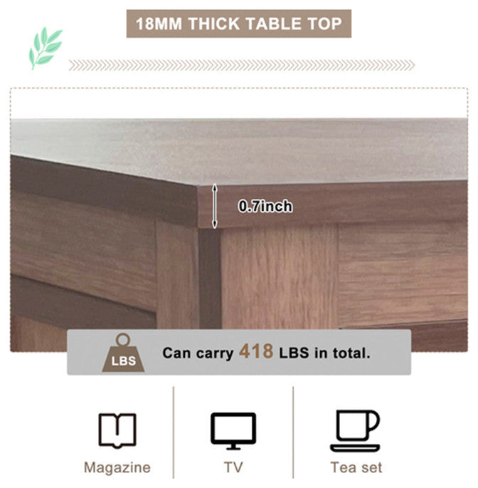 Modern Functional Particleboard TV Stand Antique Gray table with two drawers