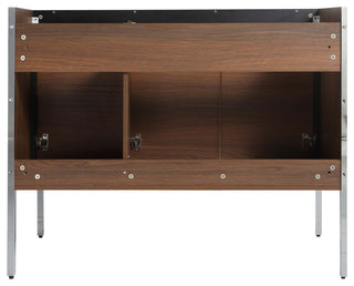 Oakville Bath Vanity, Ceramic Sink, Walnut Ebony, 42 Inch, Chrome Hardware