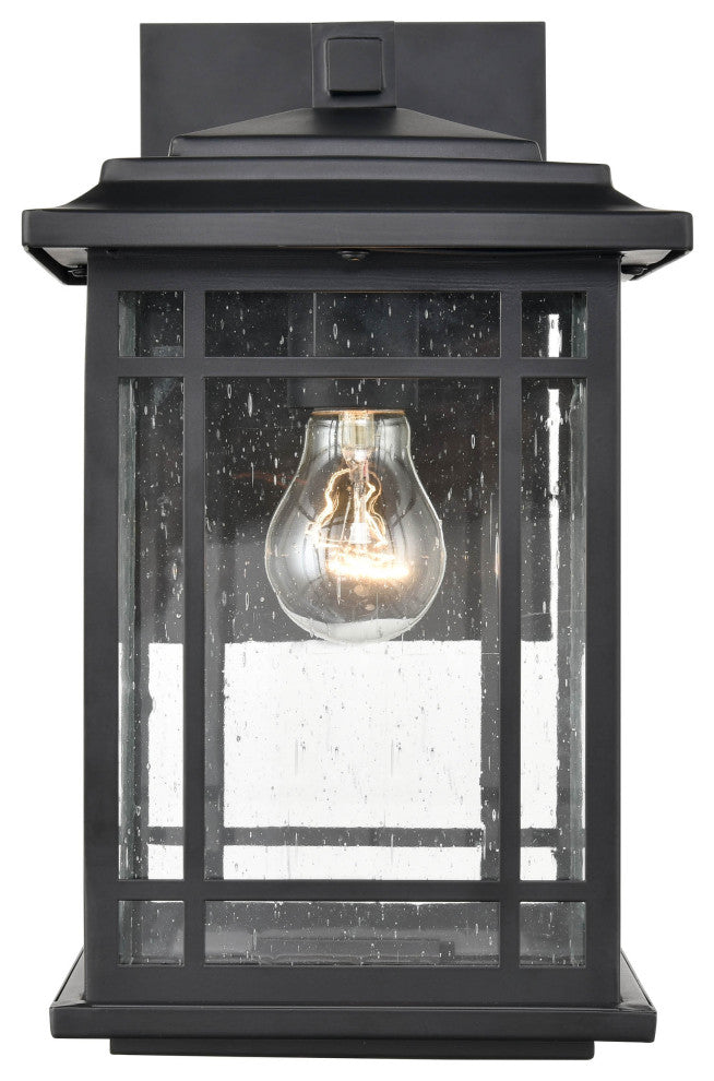 1 Light 7 in. Powder Coat Black Outdoor