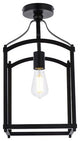 Living District Janet 1-Light Flush Mount Black