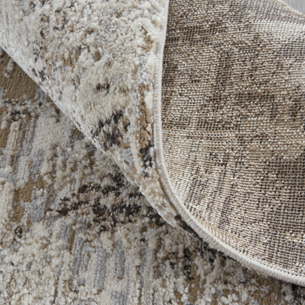 Weave & Wander Kayden Rug, Ivory/Charcoal, 6'-7" X 9'-6"
