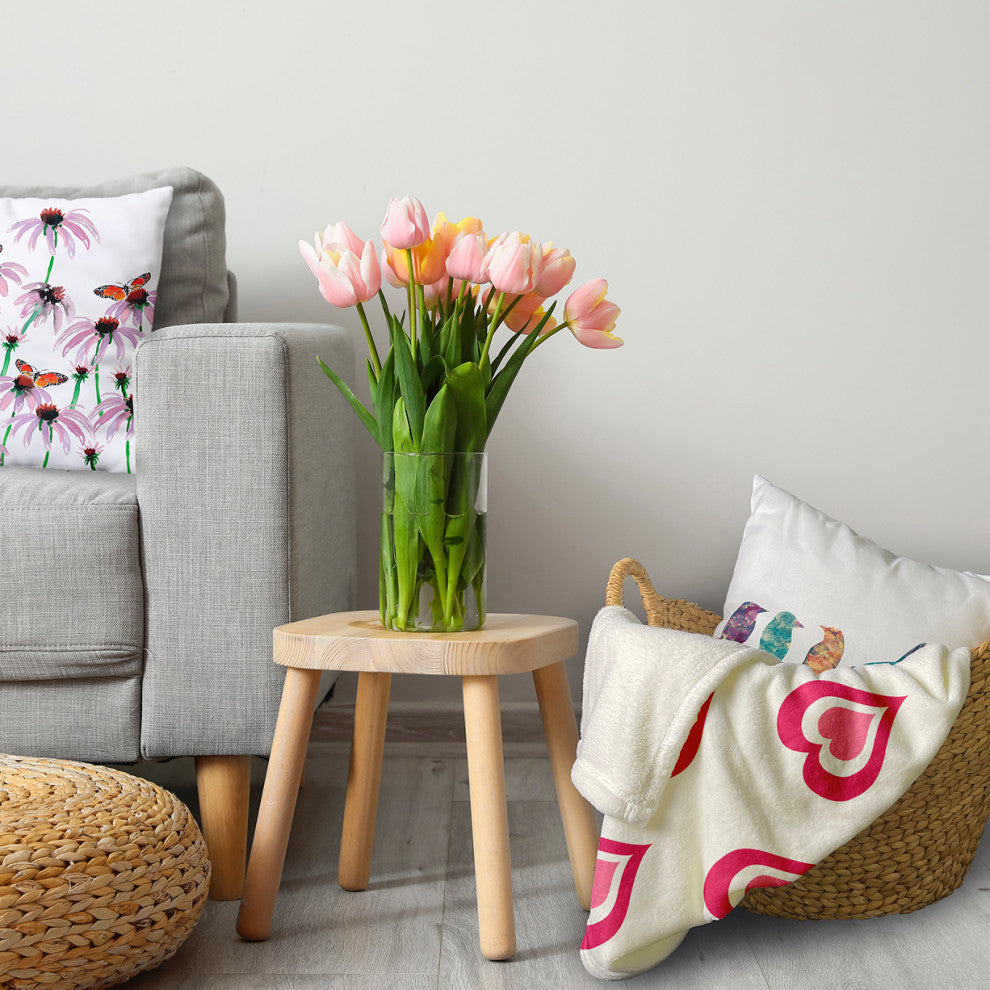 30 x 40 in Burnin' Love Valentine's Throw Blanket, Pink
