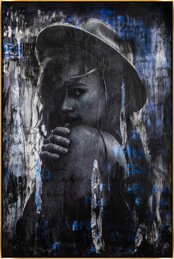24x36 Come with Me II, Framed Artwork, Gold