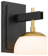 Allie 1-Lt Bath - Black/Satin Brass