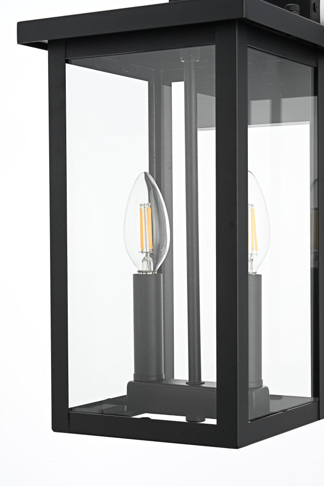 Home Living 7" Outdoor Wall Sconce, Black