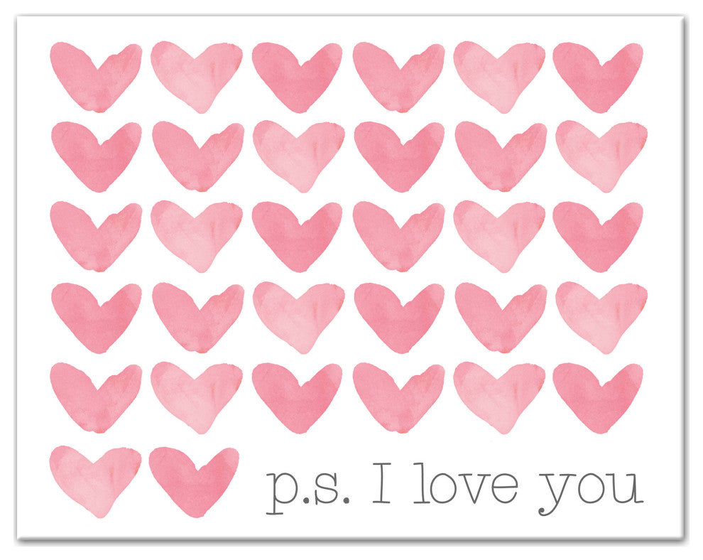 P.S. I Love You 11x14 Canvas Wall Art