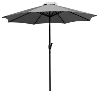 9' Round Umbrella With Crank & Tilt Function, Gray