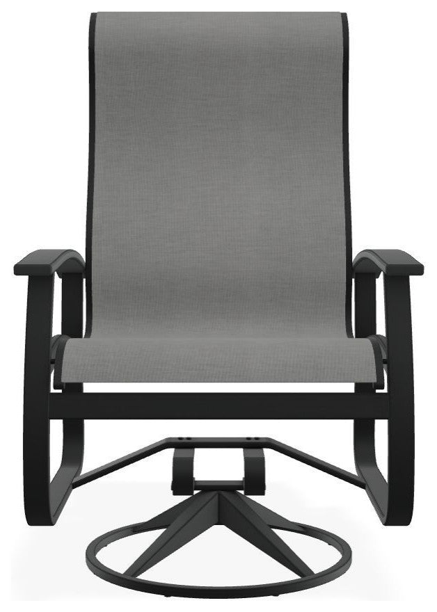 Belle Isle Sling Outdoor Swivel Rocker, Alloy/Graphite