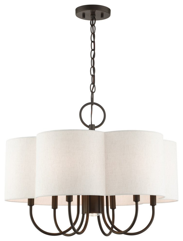 English Bronze French Country, Floral, Transitional, Chandelier