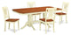 Napl5-Whi-W, 5-Piece Dining Set, Dining Table and 4 Dining Chairs