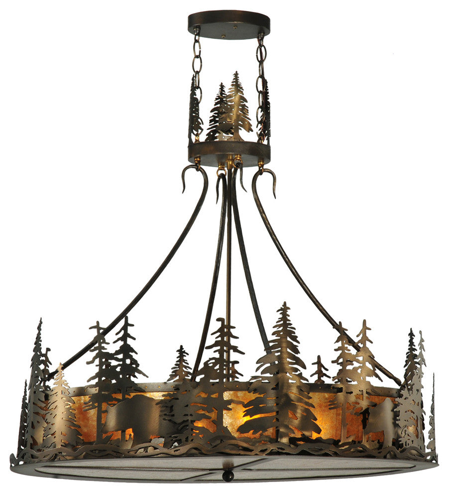 36 Long Bear at Dusk Oblong Inverted Pendant