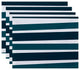 Decorative Holiday Placemat, Set of 4, Stripe, Teal
