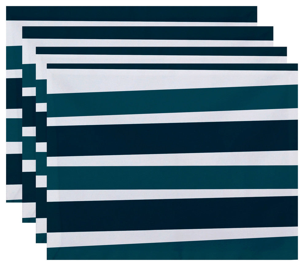 Decorative Holiday Placemat, Set of 4, Stripe, Teal