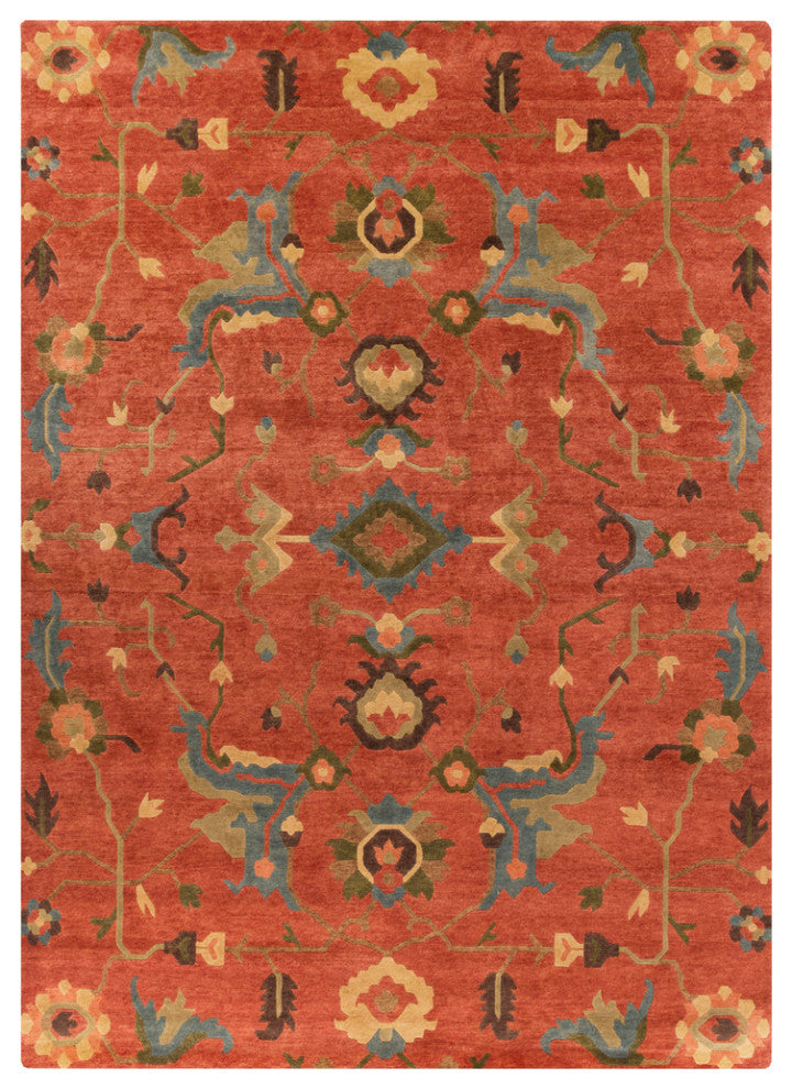 Surya Anastacia ANA-8411 Traditional Area Rug, Rust, 8' x 11' Rectangle