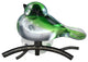 Green Bird Art Glass Wall Art Decor